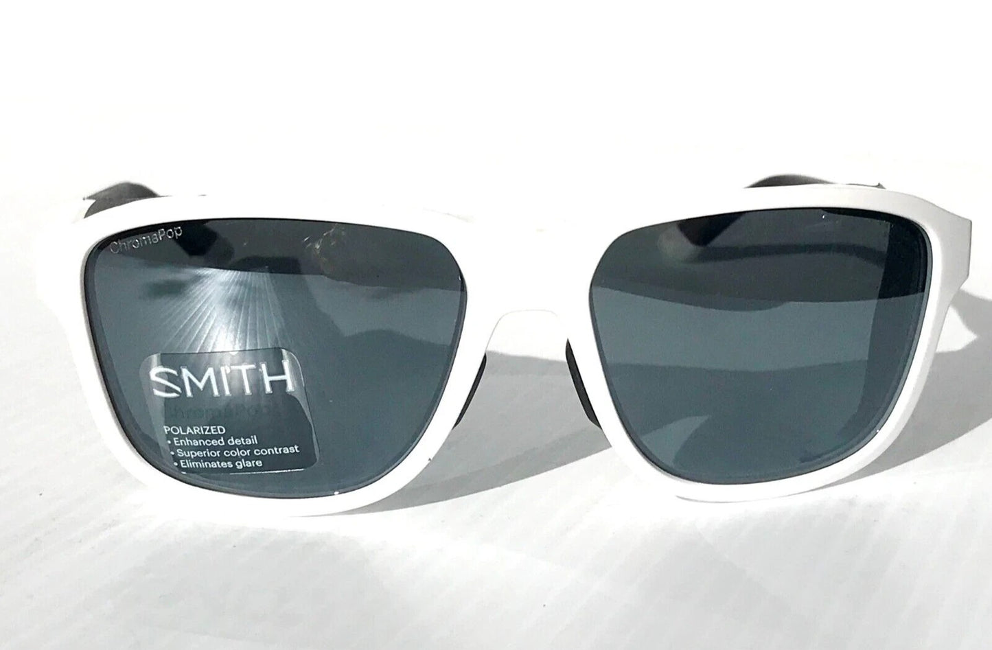 Smith Optics EMBARK White Frame ChromaPop POLARIZED Platinum Mirror Lens Sunglass