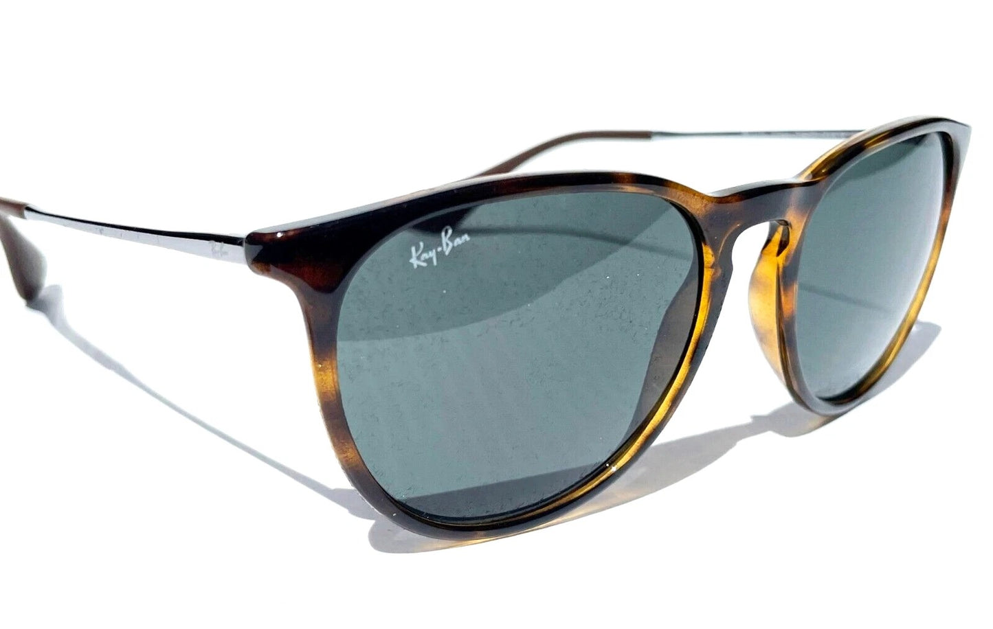 Ray Ban ERIKA Tortoise Frame Dark Green Grey Lens Sunglass RB 4171 710/71