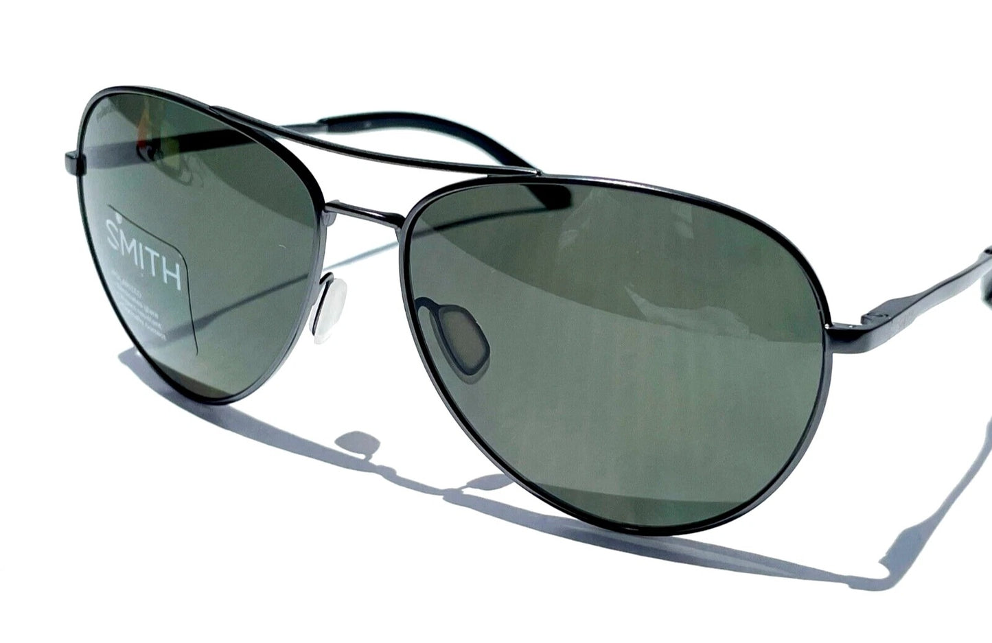 Smith Optics LAYBACK Matte Gunmetal Frame Carbonic POLARIZED Grey Green Lens Sunglass R80