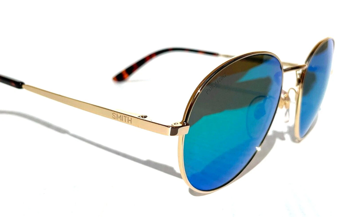Smith Optics PREP Shiny Gold Frame Carbonic POLARIZED Green Mirror Lens Sunglass 5Z