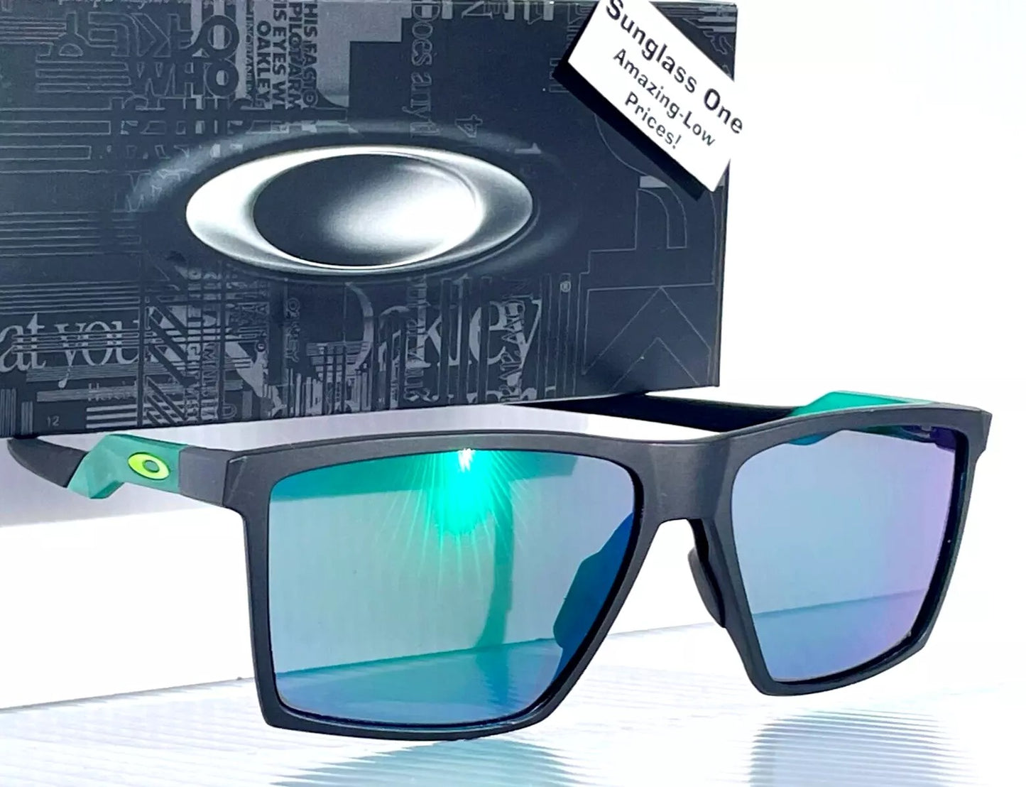 Oakley FUTURITY SUN Satin Black Frame PRIZM Jade Lens Sunglass 9482-02