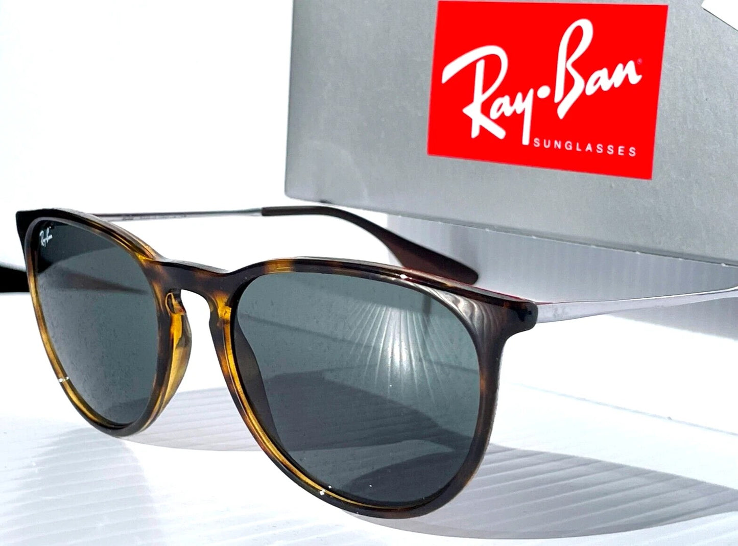 Ray Ban ERIKA Tortoise Frame Dark Green Grey Lens Sunglass RB 4171 710/71