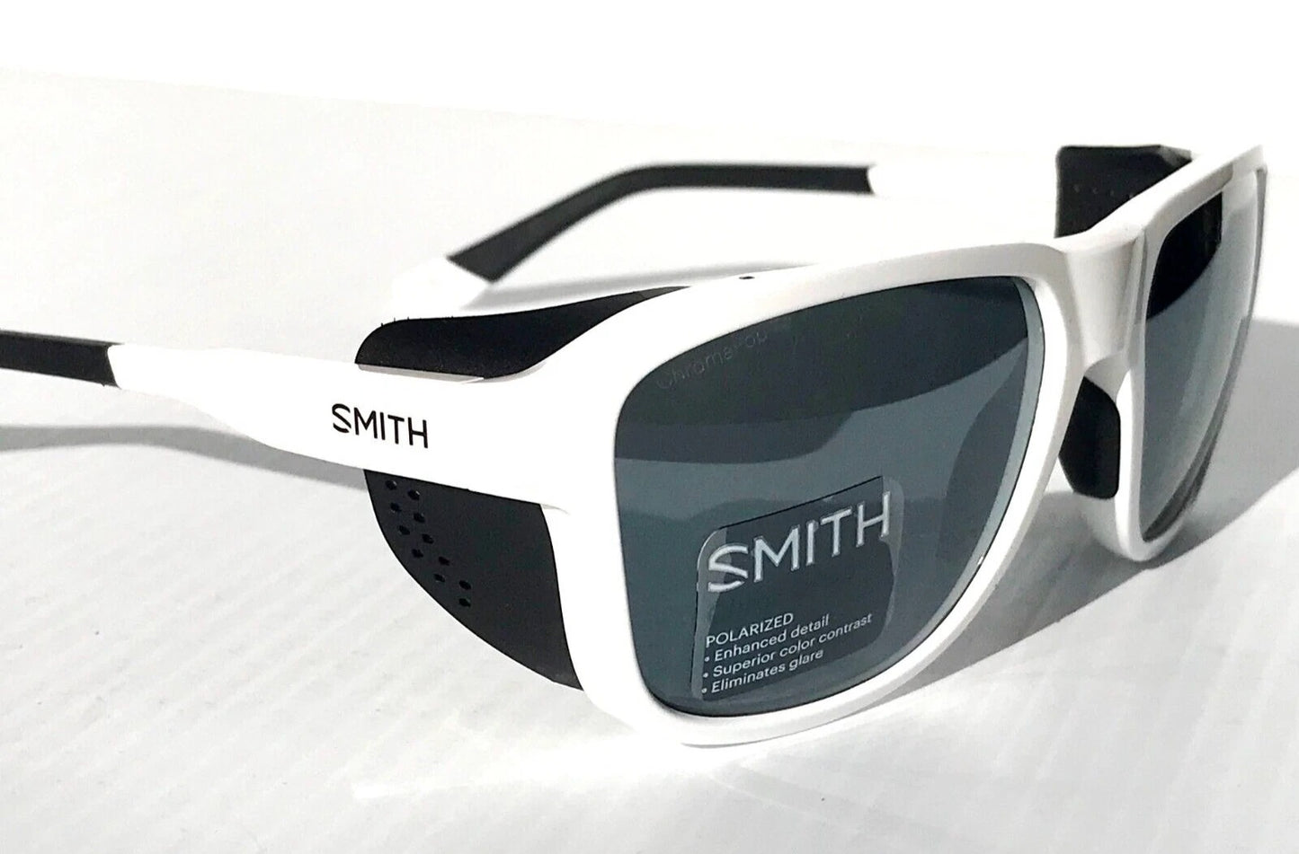 Smith Optics EMBARK White Frame ChromaPop POLARIZED Platinum Mirror Lens Sunglass