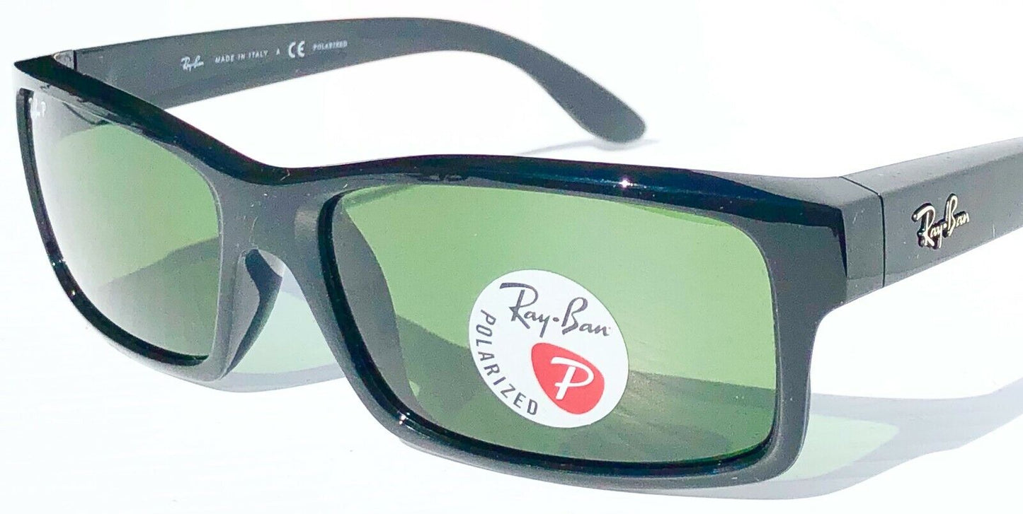 Ray Ban Polished Black Frame POLARIZED Green Lens Sunglass RB 4151 601/2P