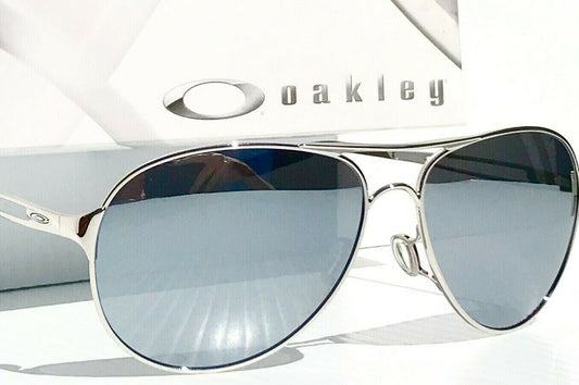 Oakley CAVEAT in Silver Frame with POLARIZED Galaxy Chrome Lens Sunglasses oo4054 - Two-Lens Bundle!