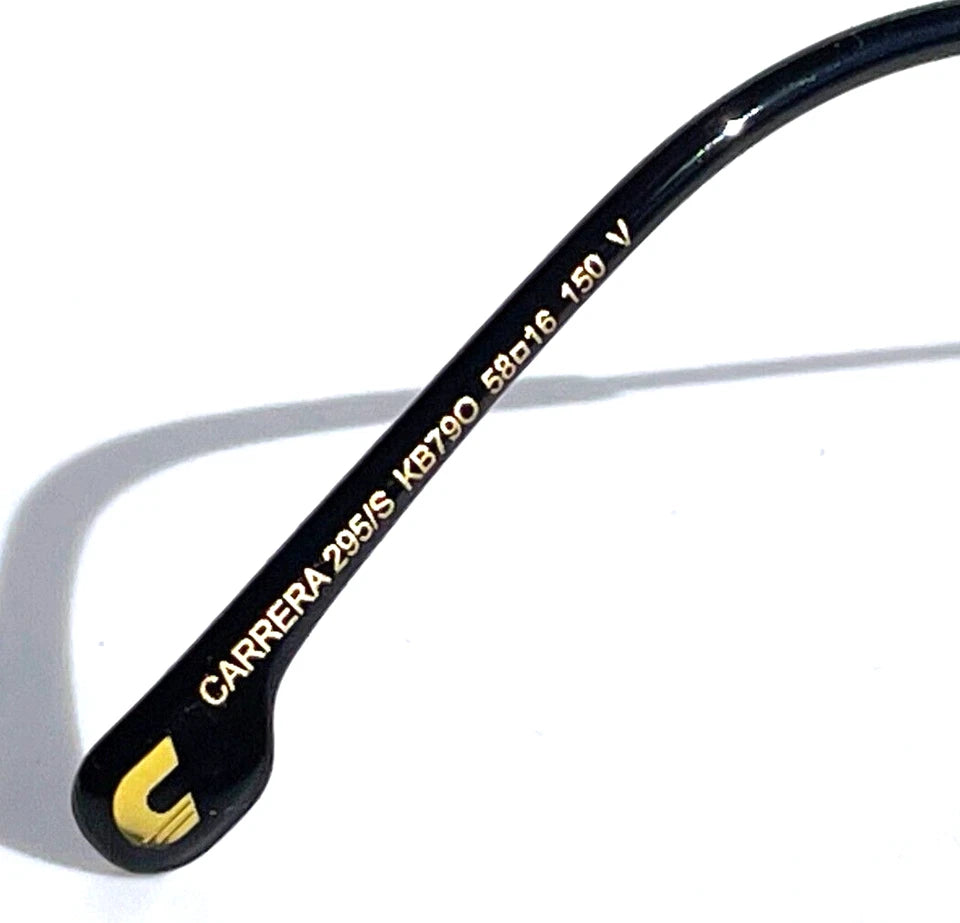 CARRERA Shiny Gold & Grey Pilot Frame Black Lens Sunglass 295/S KB790