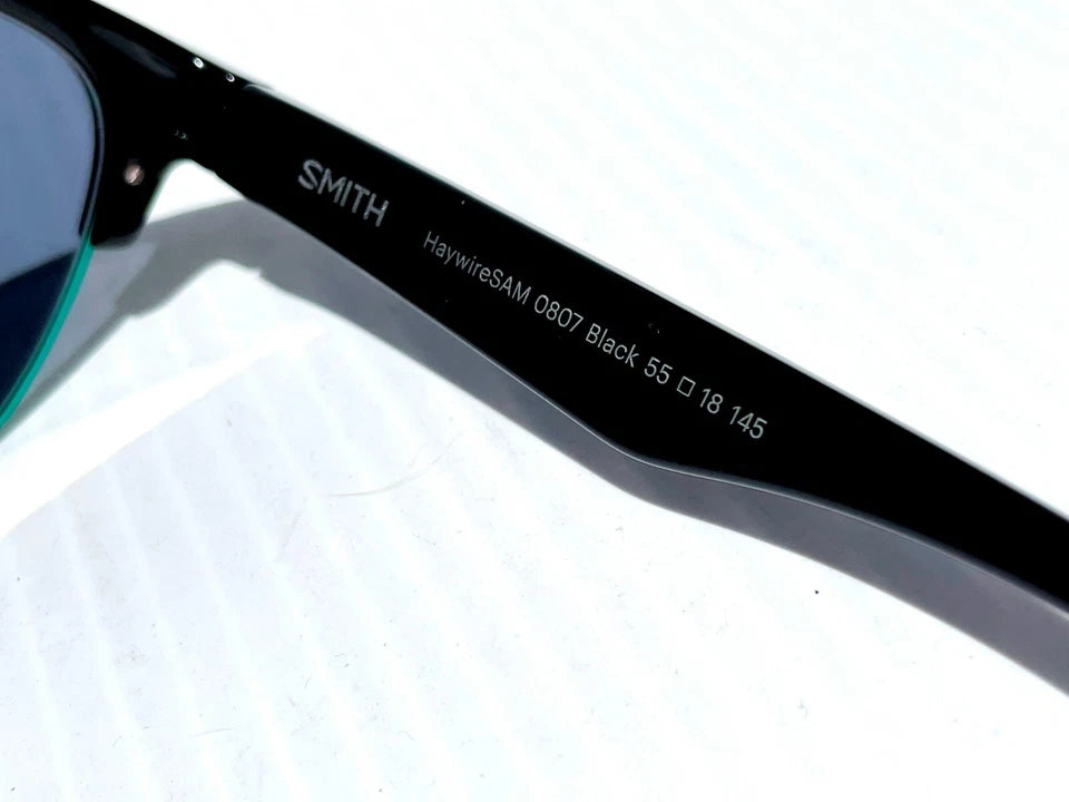 Smith Optics HAYWIRE Shiny Black w Green ChromaPop Lens Sunglass