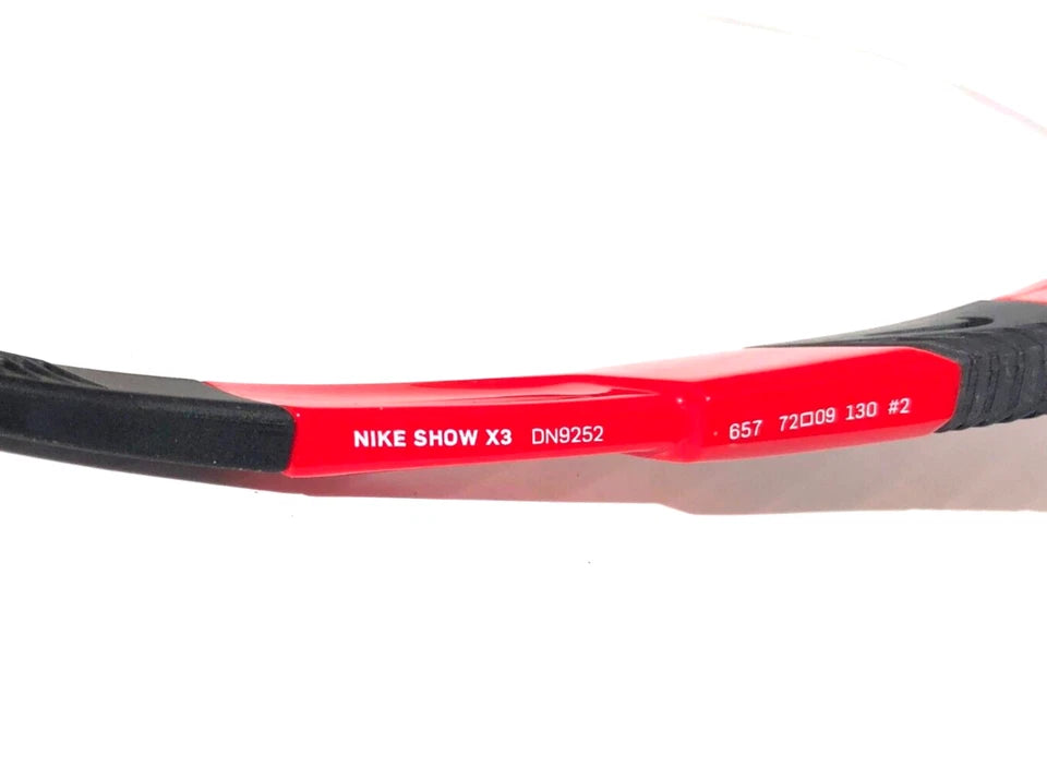 Nike SHOW X3 University Red Frame Red Mirror Road Tint Lens Sunglass DN9252 657