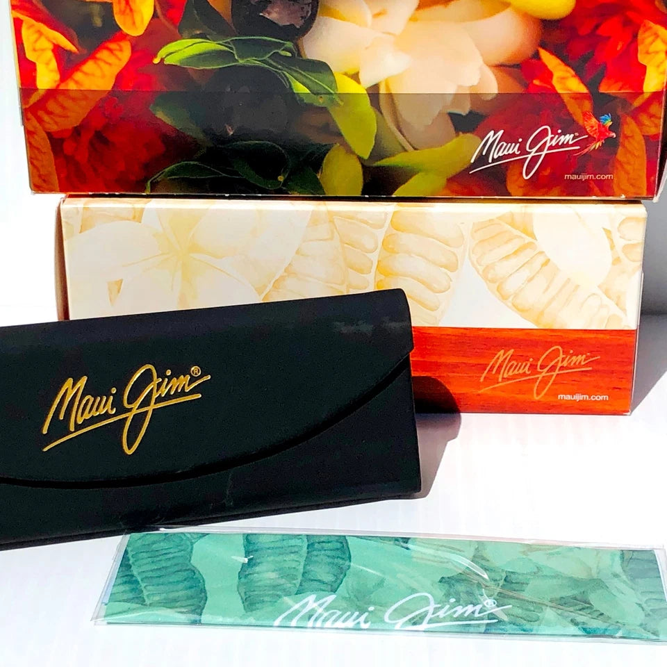 Maui Jim PULAMA Matte Brown POLARIZED ST Bronze GLASS Lens Sunglass H618-01