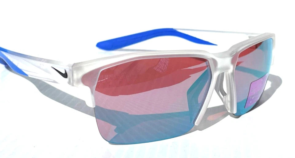 NIKE MAVERICK FREE 20 Matte Clear Frame Road Tint Mirror Lens Sunglass CW7467 975