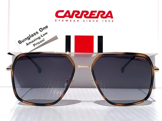 CARRERA Gold & Tortoise Frame Black Gradient Lens Sunglass 273 08690