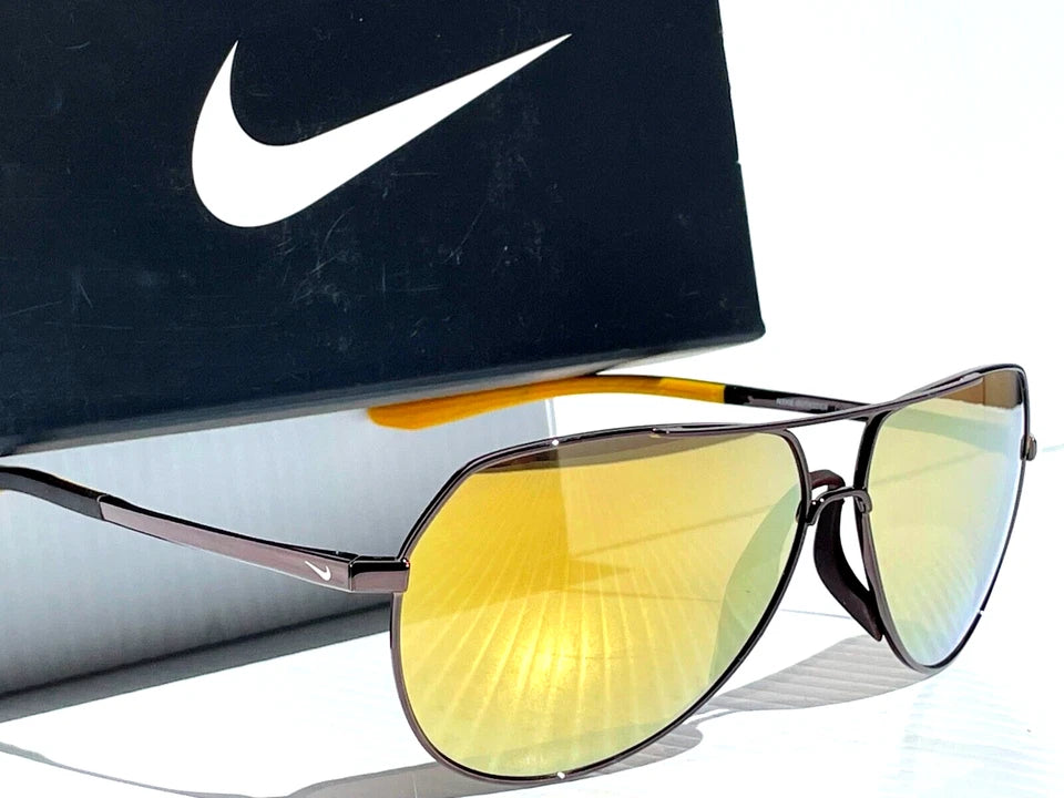 NIKE OUTRIDER M Gunmetal Frame Gold Mirror Lens Sunglass CW1300 902