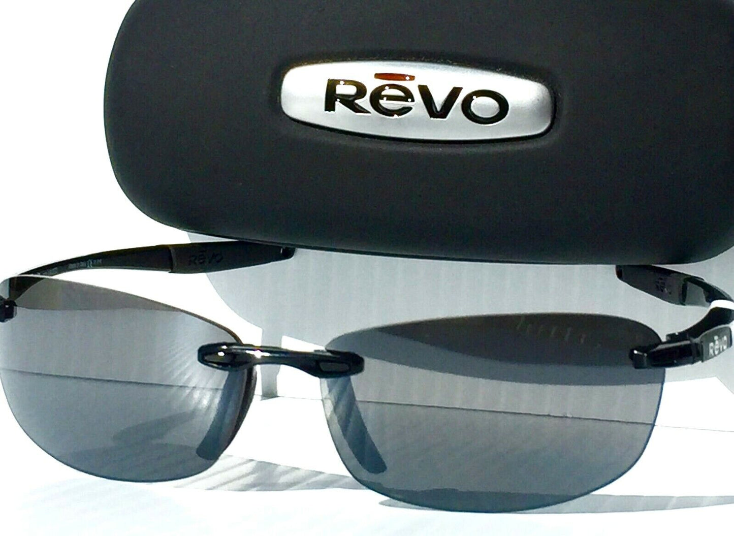 REVO DESCEND E Polished Black frame POLARIZED Grey Lens Sunglass RE 4060 01 GY