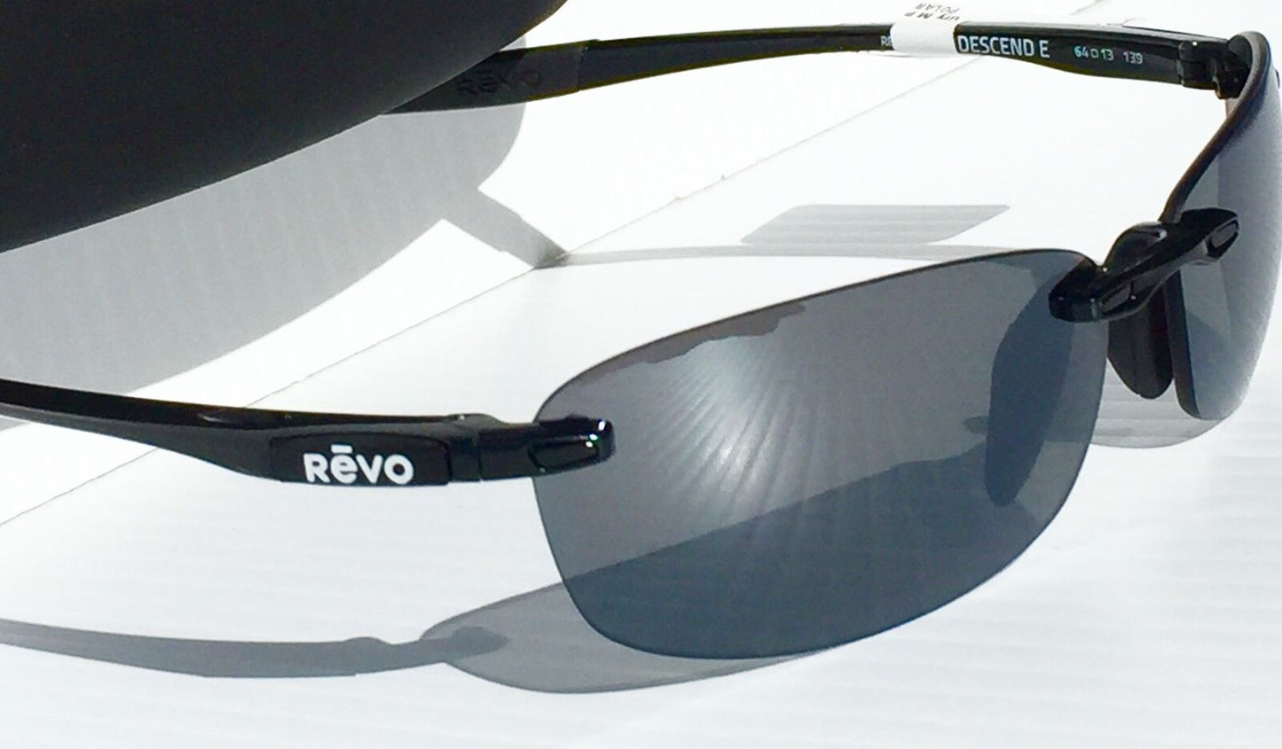 REVO DESCEND E Polished Black frame POLARIZED Grey Lens Sunglass RE 4060 01 GY