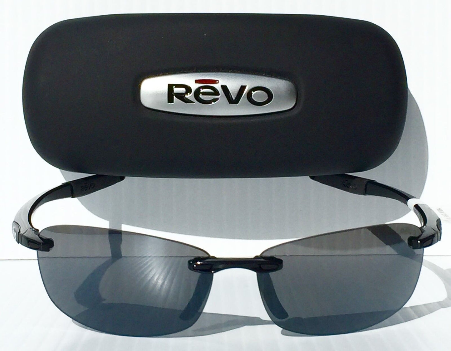 REVO DESCEND E Polished Black frame POLARIZED Grey Lens Sunglass RE 4060 01 GY