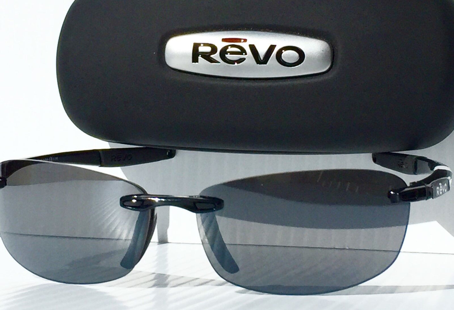 REVO DESCEND E Polished Black frame POLARIZED Grey Lens Sunglass RE 4060 01 GY