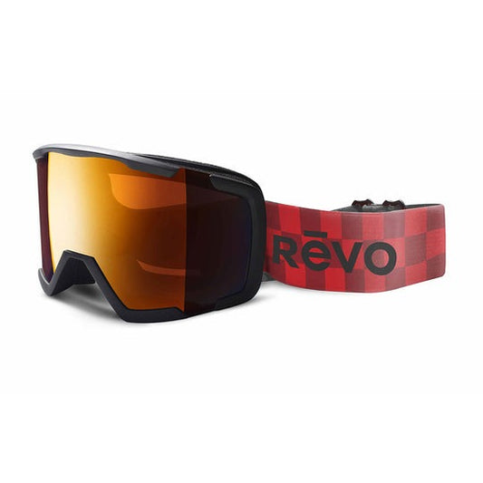 Revo GOGGLES Outback No. 12 Shiny Black POLARIZED Photochromic Solar Orange Lens