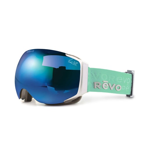 Revo GOGGLES Flex No. 2 Metallic White POLARIZED Photochromic Blue Water Lens