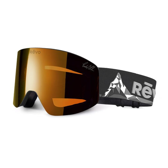 Revo GOGGLES Whiteout No. 6 Shiny Black POLARIZED Photochromic Solar Orange Lens