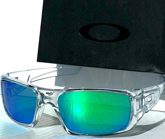 Oakley CRANKSHAFT Shiny Clear Frame POLARIZED Galaxy Jade Mirror Lens Sunglass 9239-04- Two-Lens Bundle!