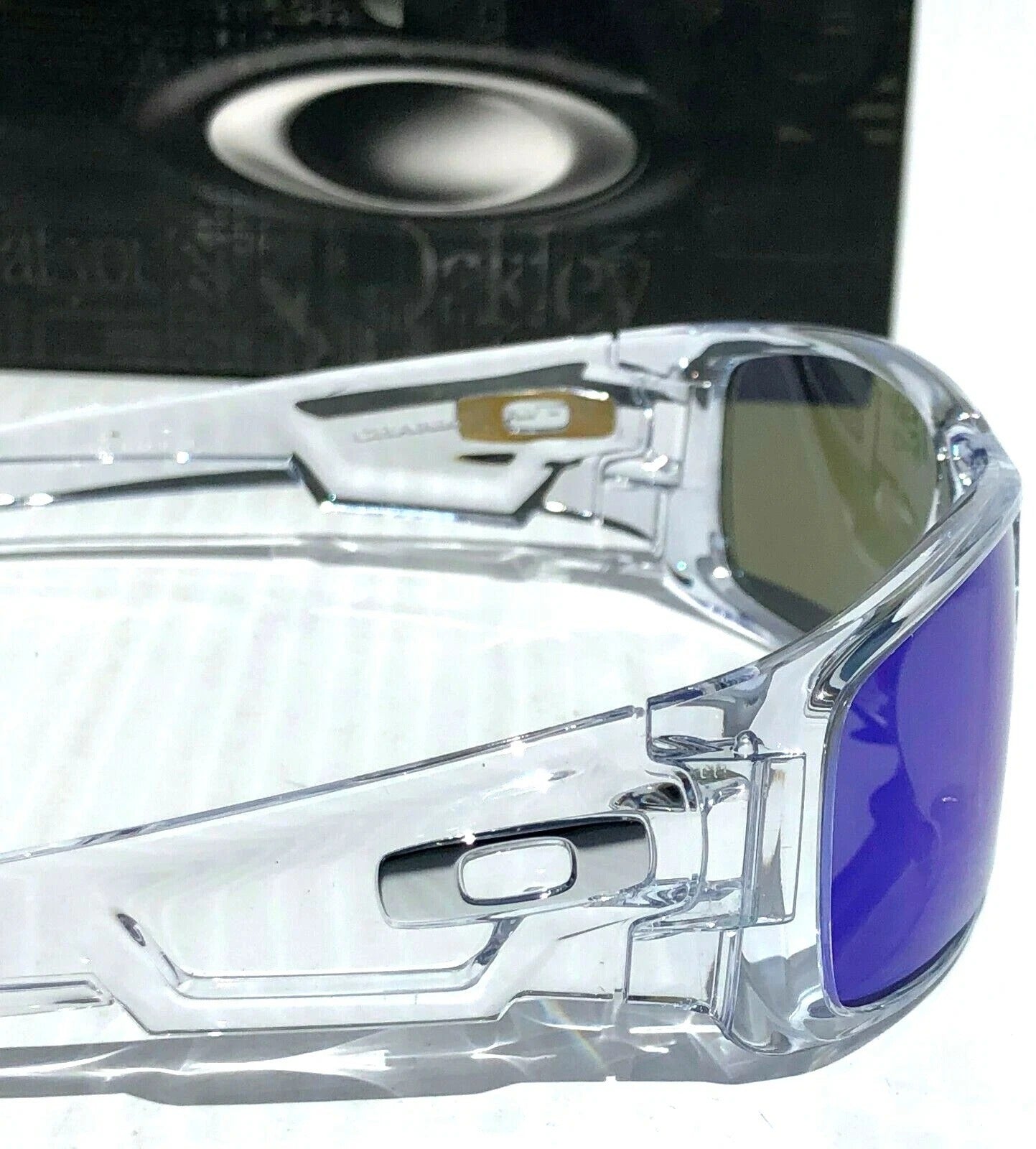 Oakley CRANKSHAFT Shiny Clear Frame POLARIZED Galaxy Jade Mirror Lens Sunglass 9239-04- Two-Lens Bundle!