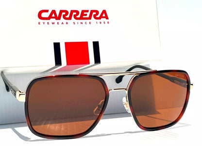 CARRERA Gold Tortoise Frame Bronze Lens Sunglass 256/S J5G70