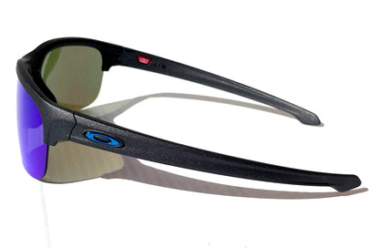 Oakley SLIVER EDGE Steel Grey Frame POLARIZED Sapphire Blue lens Sunglass oo9413-06