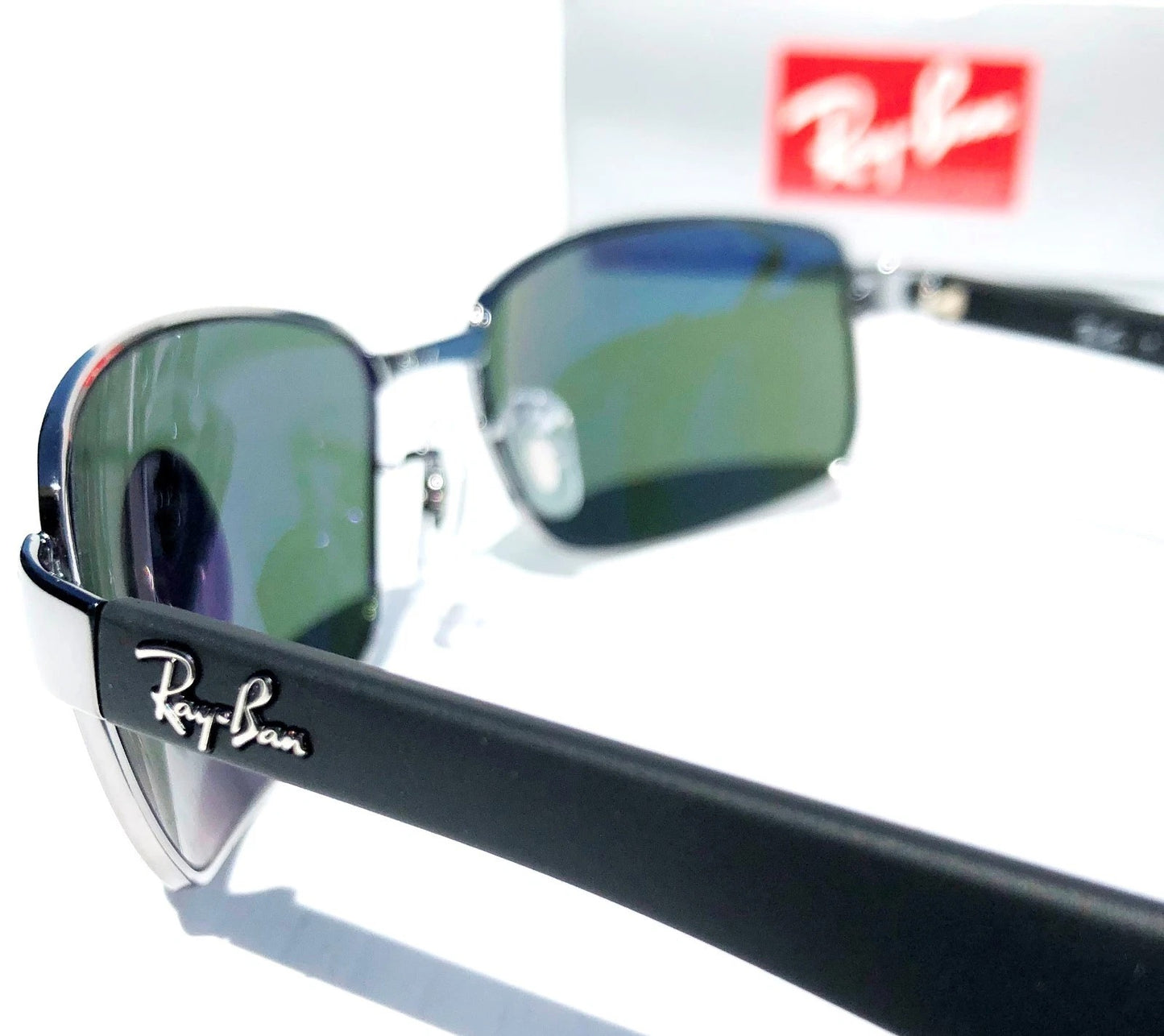 Ray Ban Gunmetal & Black Frame POLARIZED Green G15 Lens Sunglass RB 3478 004/58