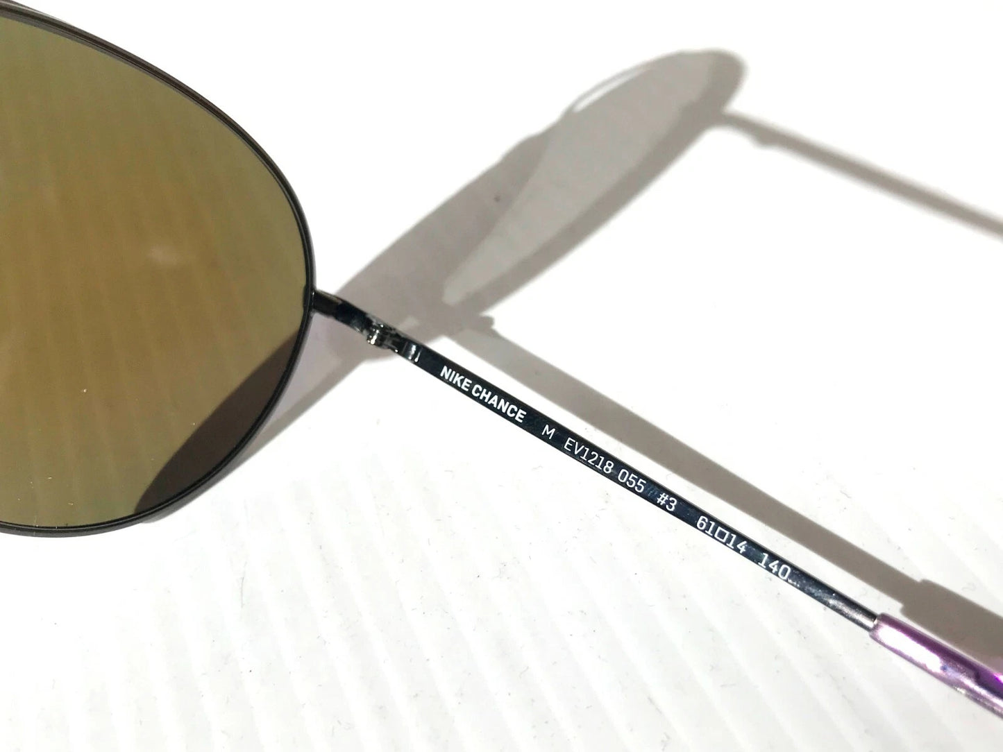 NIKE Chance Gunmetal Chrome Aviator Frame Blue Mirrored Lens Sunglass EV1218 055