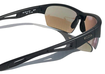 REVO JETT Matte Black POLARIZED Blue Water Lens Sunglass RE 1167 01 BLP
