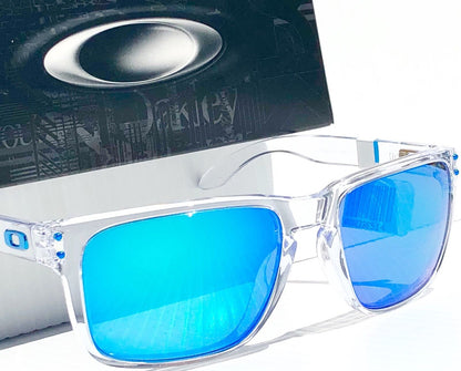 Oakley HOLBROOK XL in Clear Frame with POLARIZED PRIZM Sapphire Blue Lens Sunglass oo9417-07