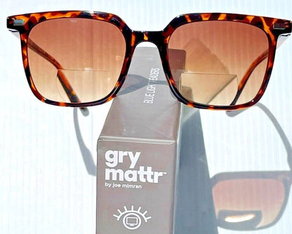 Gry Mattr DESIGNER SUN READERS CLEVER Shiny Tortoise Bifocal Sunglass