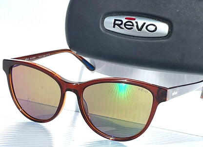 REVO DAPHNE Brown POLARIZED Green Lens Sunglass RE 1101ECO 02 GN