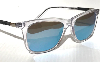 REVO COVE Shiny Crystal Clear POLARIZED Blue Lens Sunglass RE 1164N 09 BL