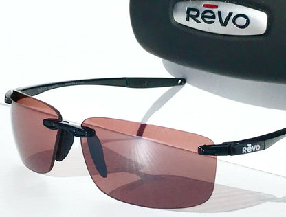 REVO DESCEND N Black POLARIZED Brown Golf Lens Sunglass RE 4059 01 GO
