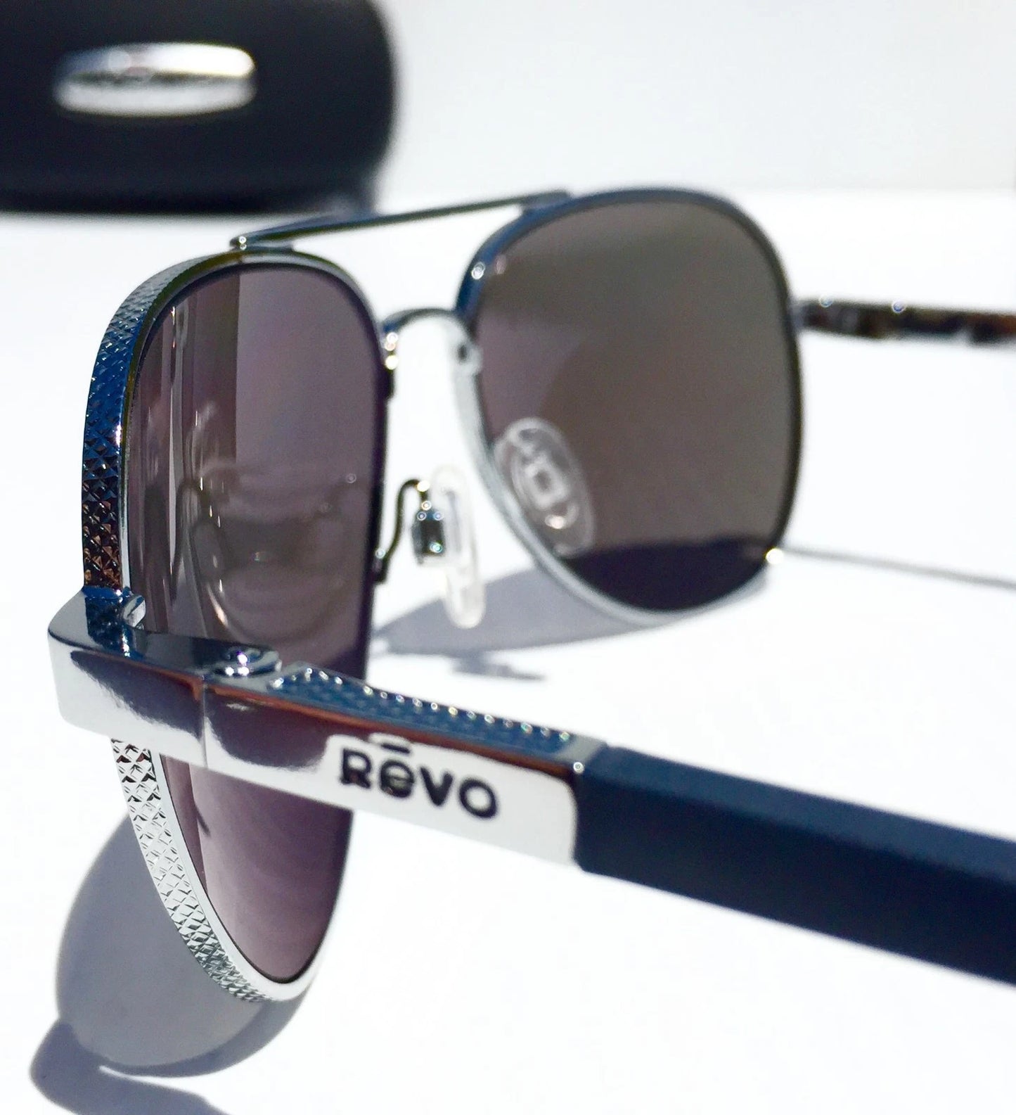 REVO Raconteur Aviator CHROME POLARIZED Grey Graphite Lens Sunglass RE 1011 03 GY