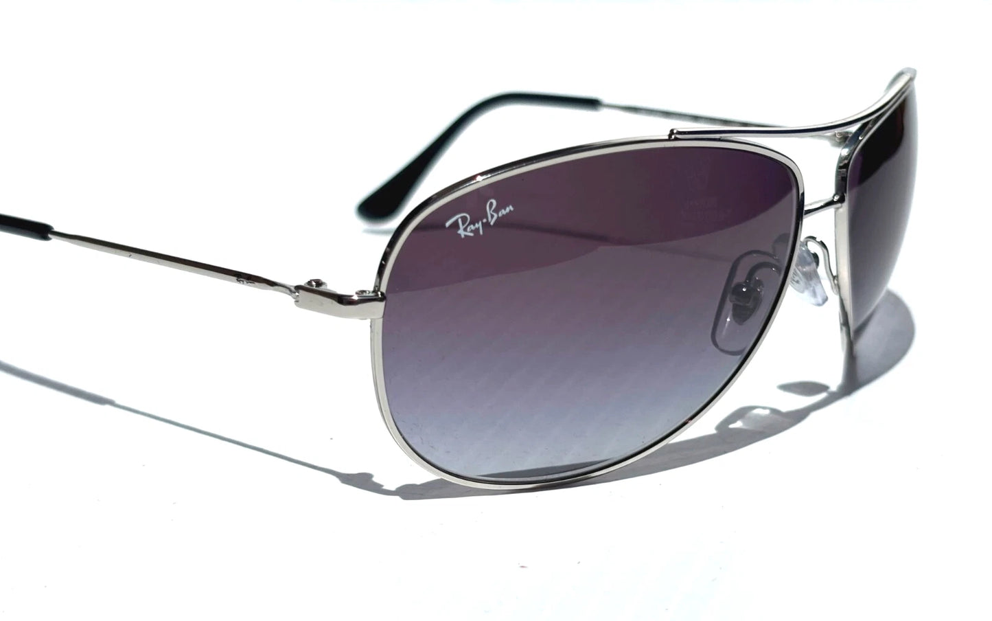 Ray Ban AVIATOR Silver Frame Grey Gradient Lens Sunglass RB3293 003/8G