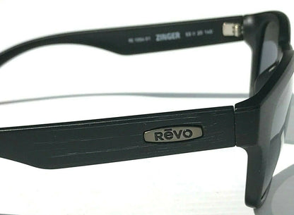 REVO ZINGER Black Scratch POLARIZED Graphite Gray Lens Sunglass RE 1054 01 GY