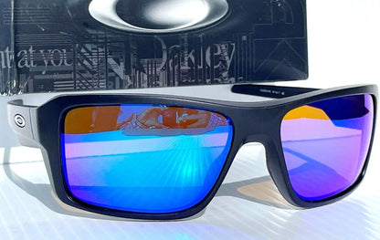 Oakley DOUBLE EDGE Matte Black Frame POLARIZED Galaxy Blue Lens Sunglass oo9380