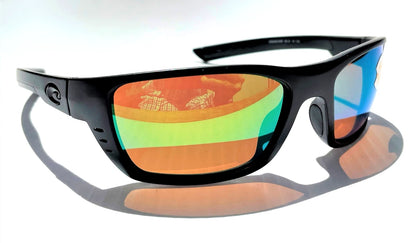 COSTA Del Mar WHITETIP Blackout POLARIZED Green Mirror 580P Lens Sunglass WTP01 OGMP