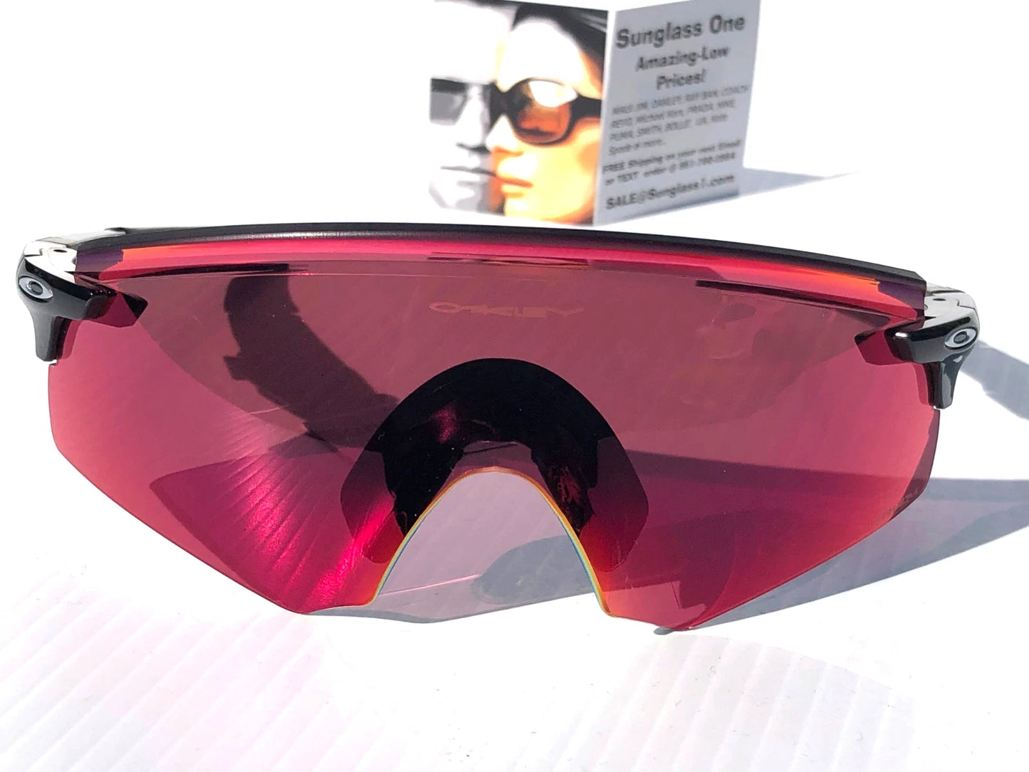 Oakley ENCODER Shiny Black Frame PRIZM Field Red Lens Sunglass oo9471-02
