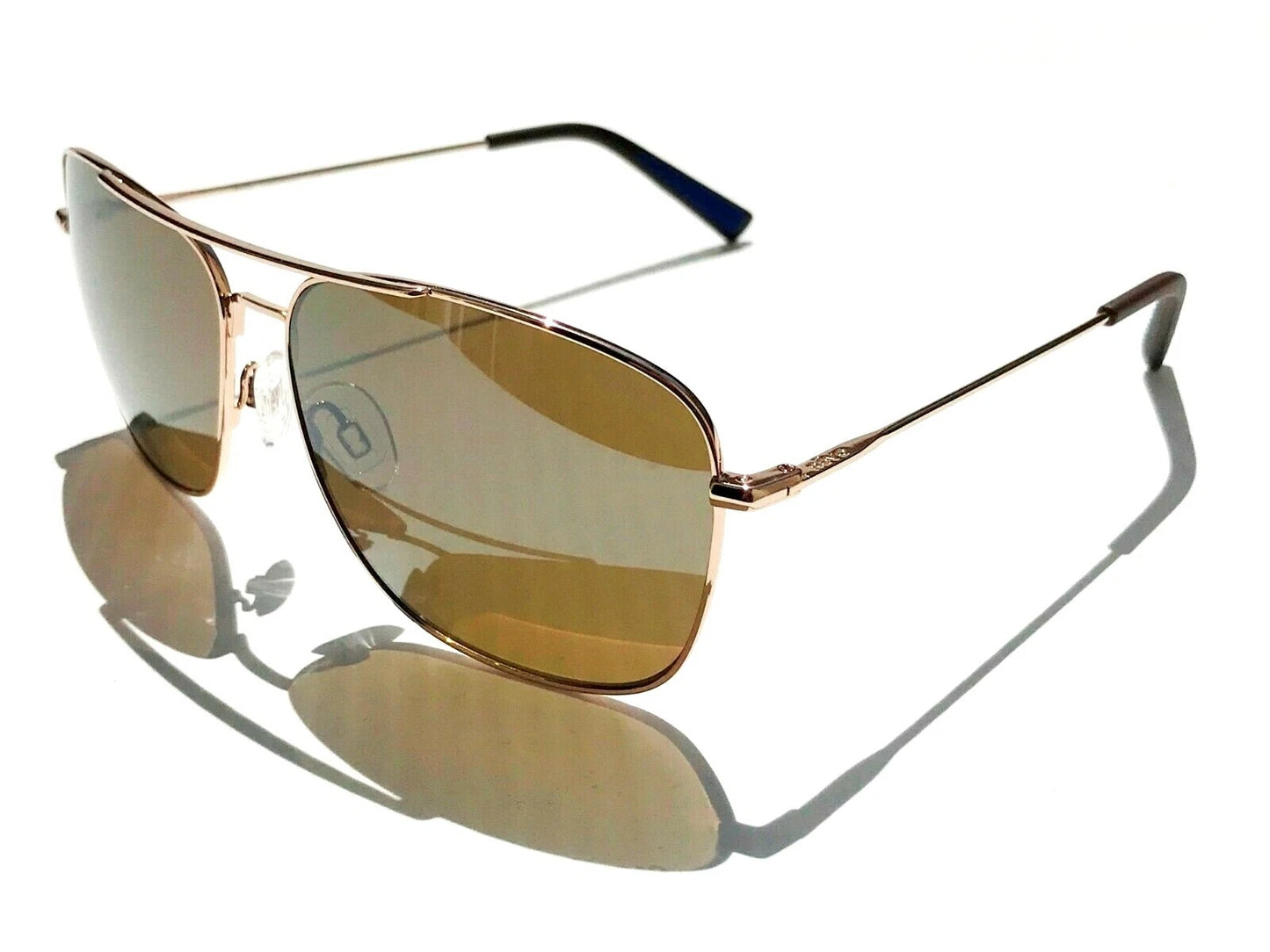 REVO HARBOR Shiny Gold Aviator POLARIZED Bronze Lens Sunglass RE 1082 04 BR
