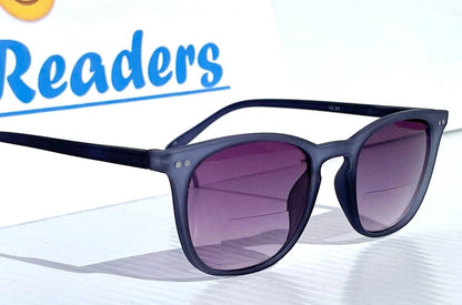 Gry Mattr DESIGNER SUN READERS SUAVE Matte Slate Blue Bifocal Sunglass