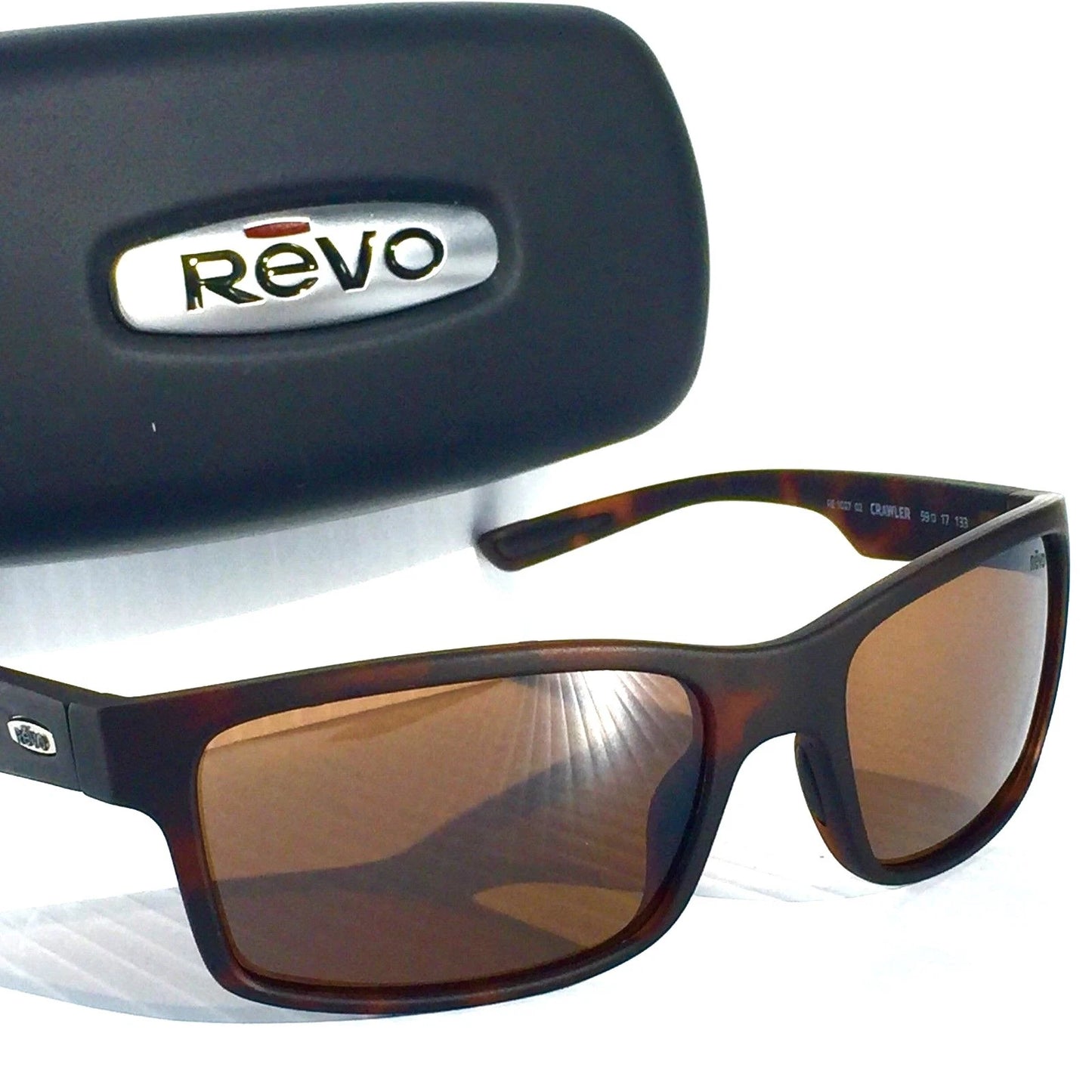 REVO CRAWLER Tortoise Matte POLARIZED Brown Terra Lens Sunglass RE 1027 02 BR