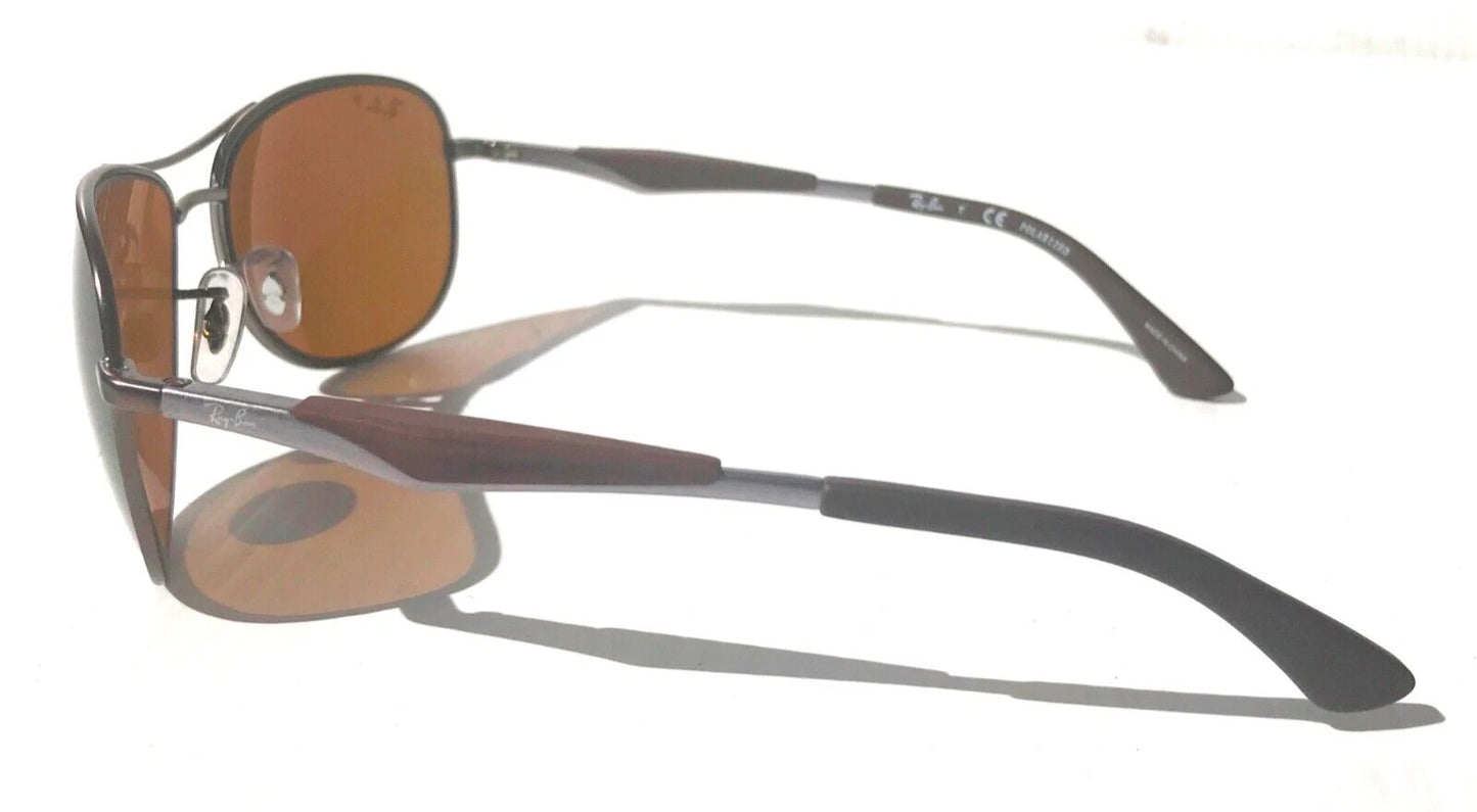 Ray Ban Matte Gunmetal POLARIZED Brown Lens Sunglass RB3519 029/83