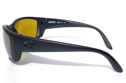 Costa Del Mar FISCH Black POLARIZED Sunrise Silver 580G GLASS Lens Sunglass 9054-13