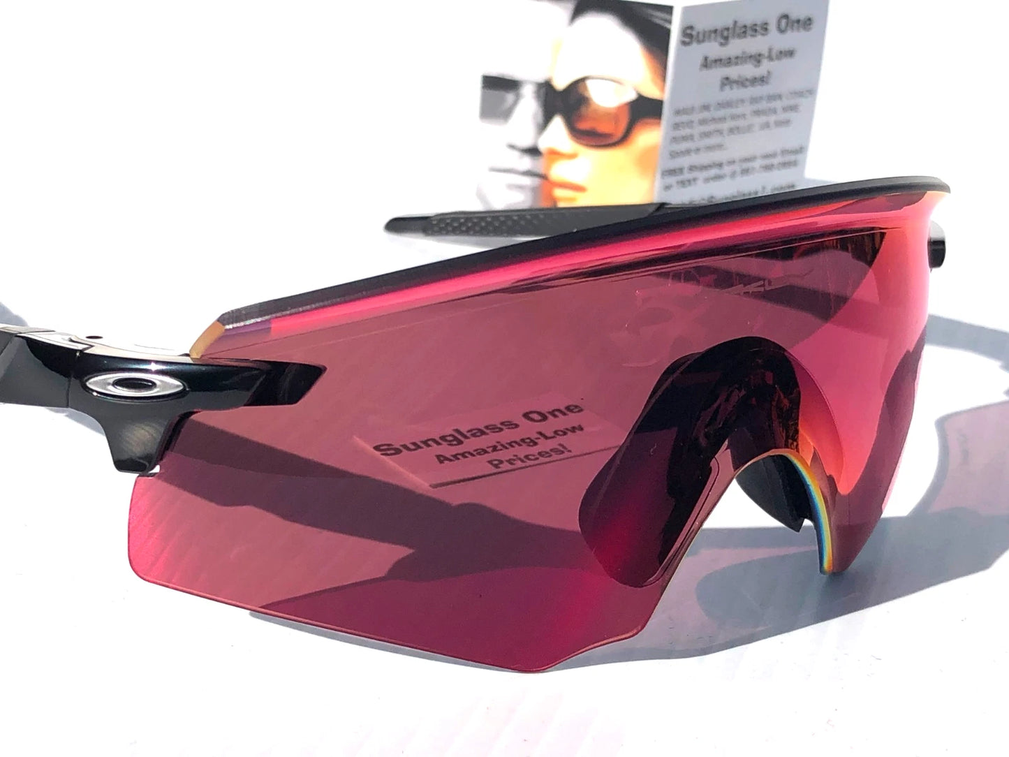 Oakley ENCODER Shiny Black Frame PRIZM Field Red Lens Sunglass oo9471-02