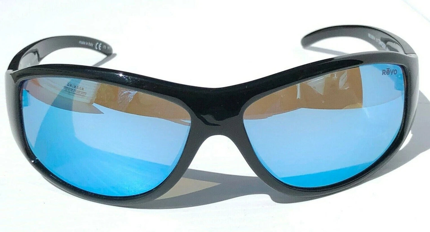 REVO TANDER Black POLARIZED Blue Water Lens Sunglass RE 5014 01 BL