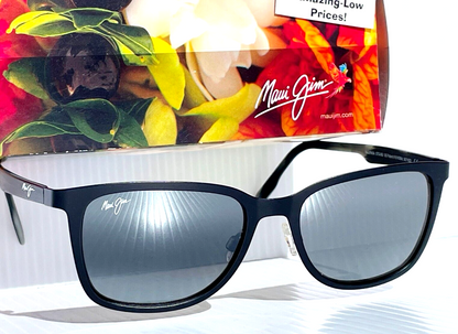 Maui Jim NAUPAKA Polished Black Frame POLARIZED Grey GLASS Lens Sunglass 775-2M