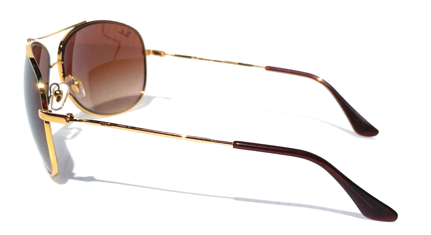 Ray Ban Shiny Gold Frame Brown Lens Sunglass RB3293 001/13